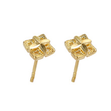 95957 xuping simple stylish 24k gold color environmental copper ladies stud earrings